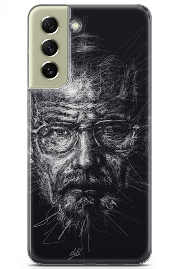 Samsung Galaxy S21 Fe Uyumlu Kılıf Words 10 Walter White Full HD Kılıf Mavi