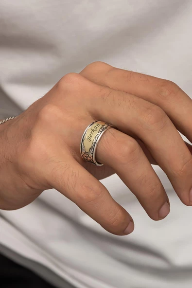 Kişiye Özel İsimli 925 Gümüş Alyans Yüzük - Resim 3