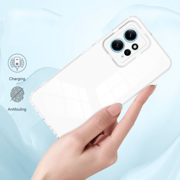 Xiaomi Redmi Note 12 4G Kılıf Kamera Korumalı Silikon Şeffaf Arka Kapak - 3