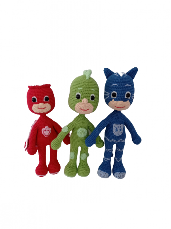 Pijamaskeli Bebekler Amigurumi Organik Oyuncak - 1