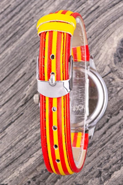 Pinkoli Sarı Kırmızı Renklere Gönül Vermiş Çocuk Kol Saati Taraftar Saati ST-304354 - 2