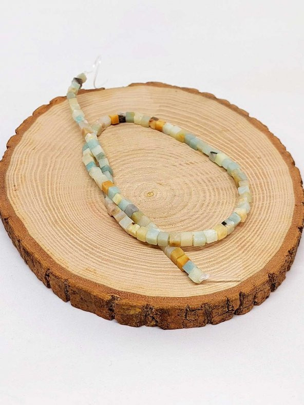 Amazonit Taşı Küp Şekilli Dizi 4mm ürün görseli