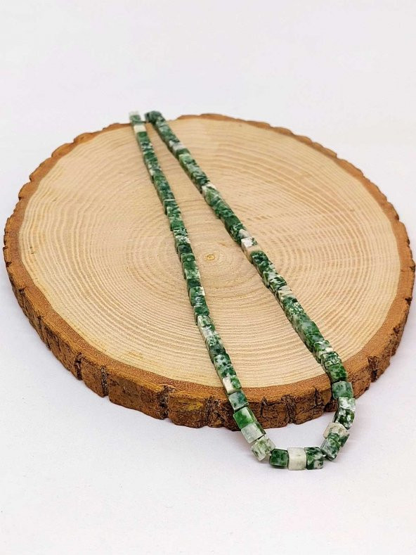 Jasper Taşı Küp Şekilli Dizi 4mm - Resim 2