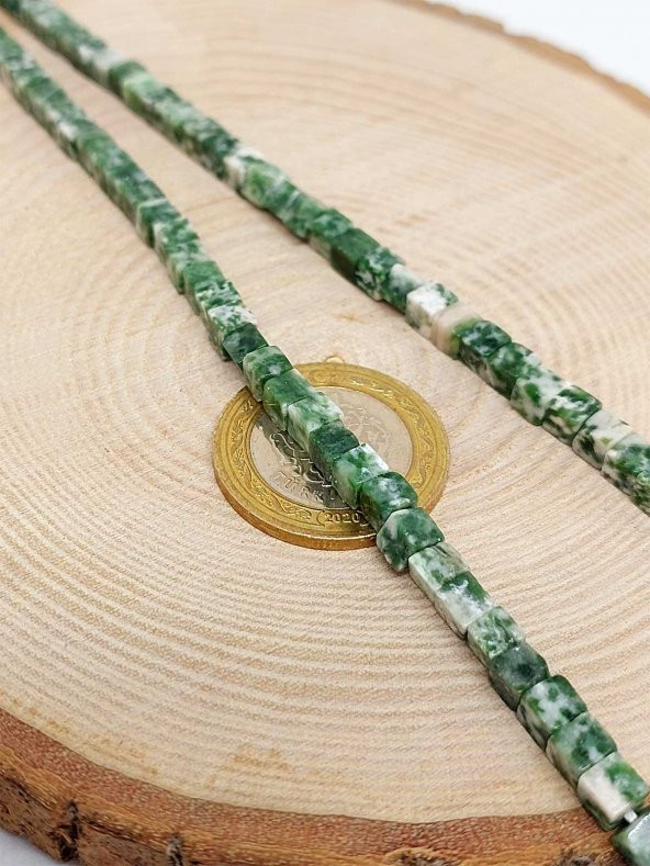 Jasper Taşı Küp Şekilli Dizi 4mm - Resim 3