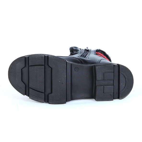 Moda Ayakkabı 7655 Siyah Kız Çocuk Bot Ayakkabı - Resim 4