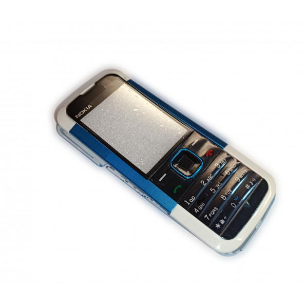 Nokia N5000 Kapak Nokia N5000 uyumlu Mavi Beyaz Kapak ön Kapak Arka Kapak Tuş Takımı - 2