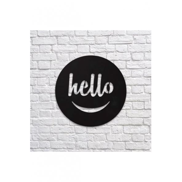Smile Hello Yuvarlak Duvar Dekoru ürün görseli