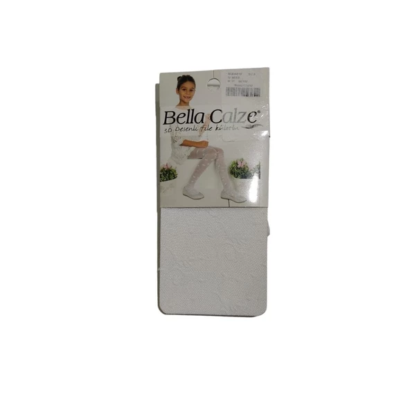 BELLA CALZE EYFEL 3D DESENLİ FİLE KIZ KİLOTLU ÇORAP - 3