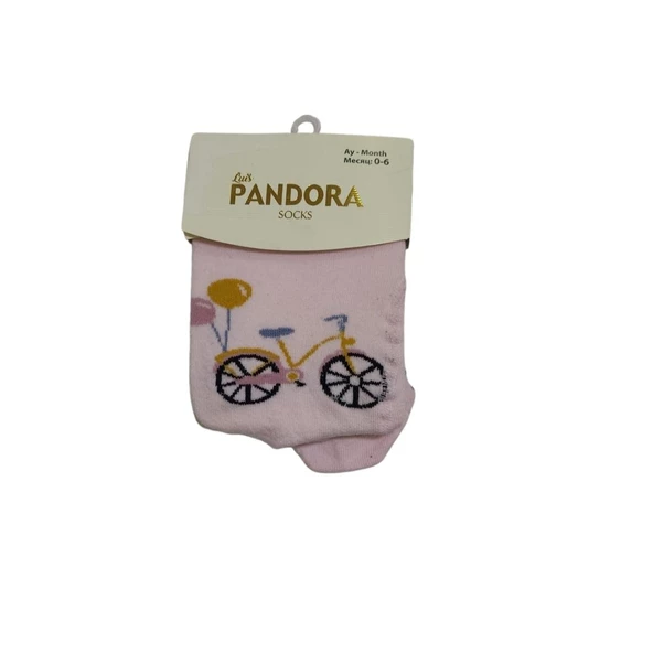 PANDORA BİSİKLET BASKILI KIZ BEBEK KİLOTLU ÇORAP - 2