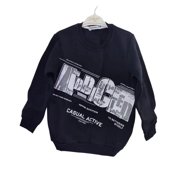 STELLA SIFIR YAKA ÜÇ İP CASUAL ACTIVE ERKEK ÇOCUK SWEAT - 4