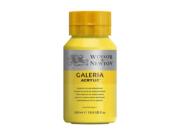 Winsor & Newton Galeria Akrilik Boya 500ml Cadmium Yellow Medium Hue 120