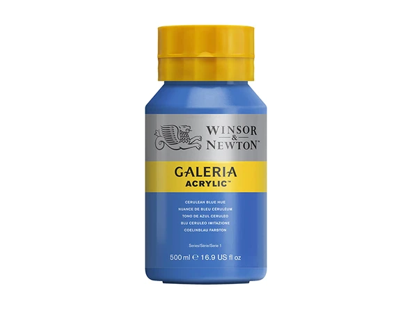 Winsor & Newton Galeria Akrilik Boya 500ml Cerulean Blue Hue 138 ürün görseli