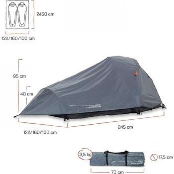 Where Tomorrow Kompakt Otomatik Çadır-GRİ - 2