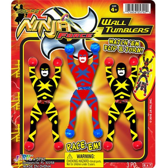 Duvara Yapışan Taklacı Ninja 3'lü - Sunman