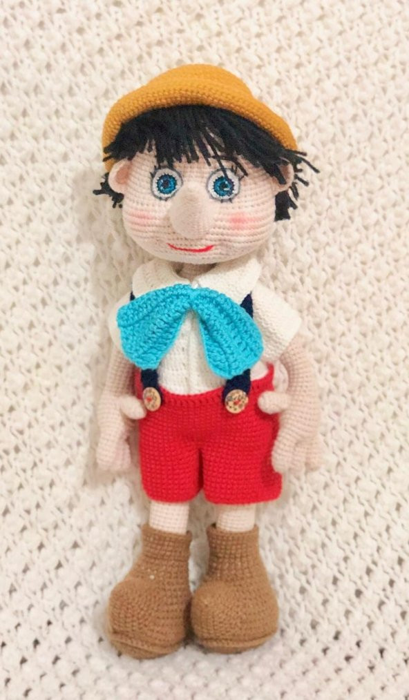 Pinokyo Bebek Amigurumi Organik Oyuncak - 1