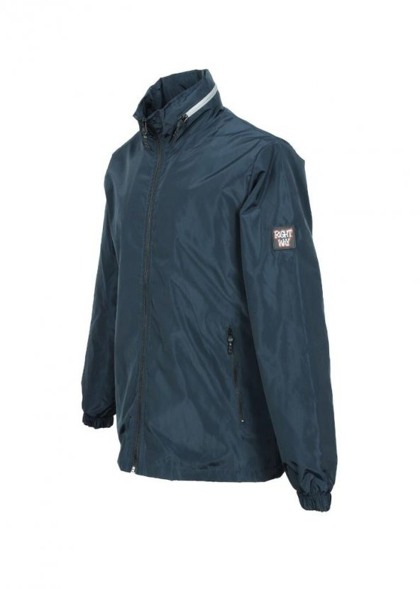 Gizli Kapüşonlu Spor Yağmurluk Lacivert Renk - 7