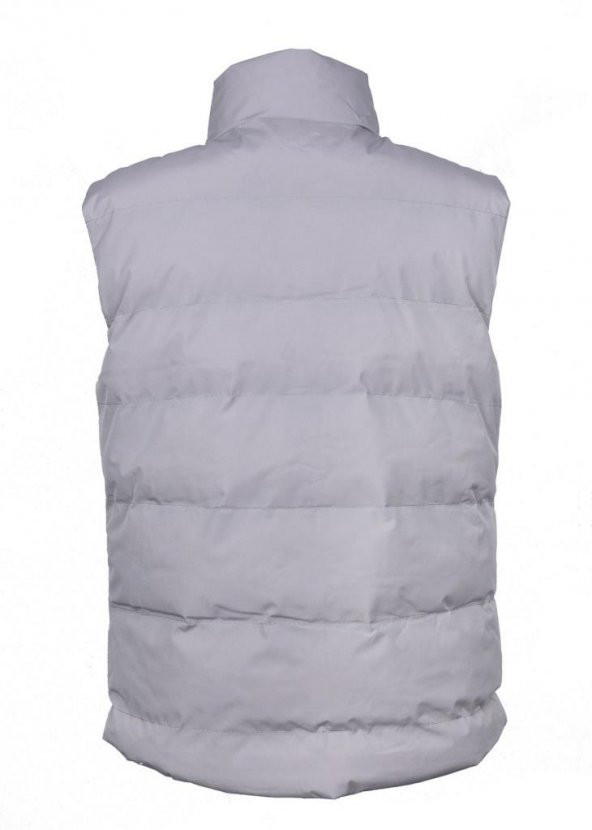 Taş Renk Kalın Fermuarlı Model Şişme Spor Yelek - 2