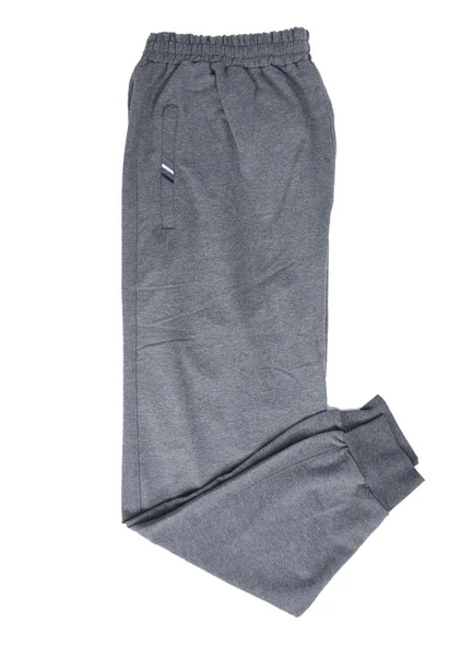 Battal Beden Paçası Lastikli Eşofman Altı Gri Renk - 10