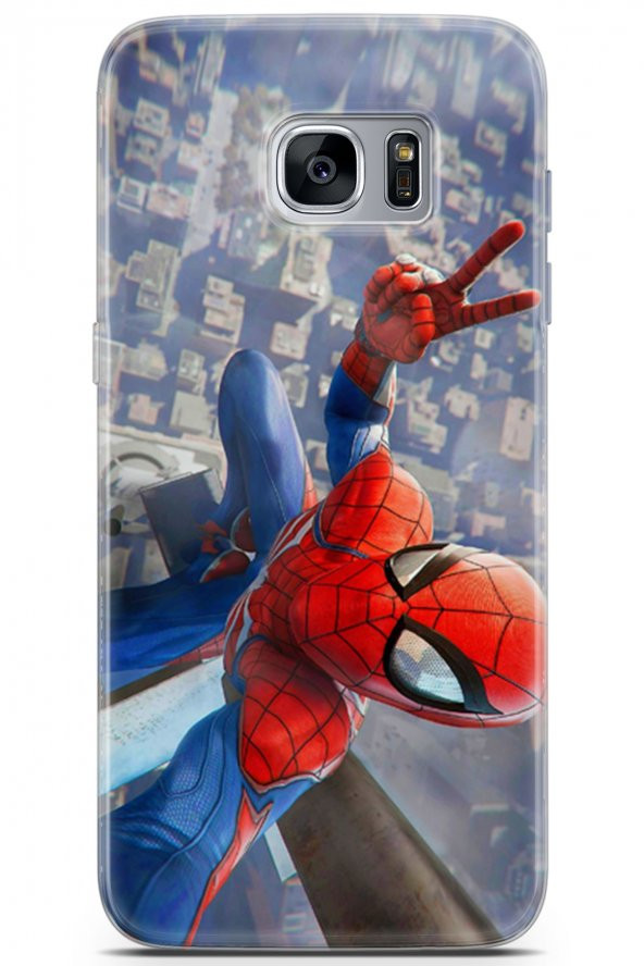 Samsung Galaxy S7 Edge Uyumlu Kılıf Opus 21 Spiderman Tablo Darbe Önleyici Kapak Sunset