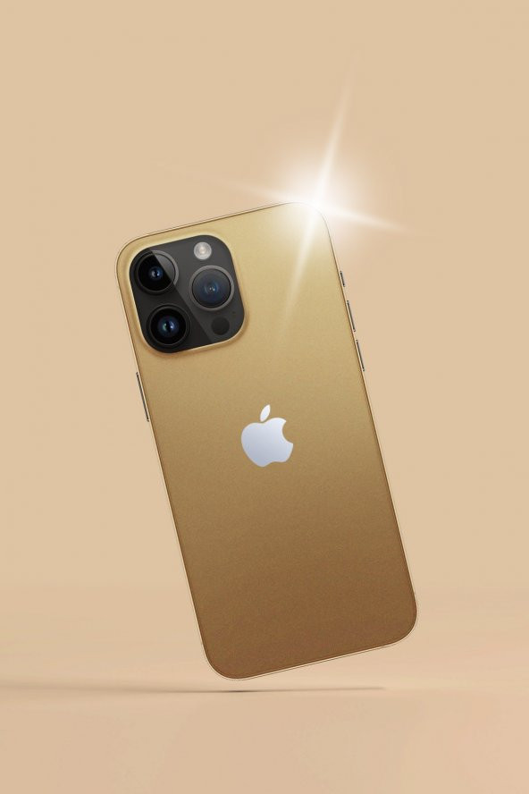 Gold iPhone 14 Pro Max Kaplama Arka Ve Yan Full Kaplayan Koruyucu Body Hydrogel Kaplama