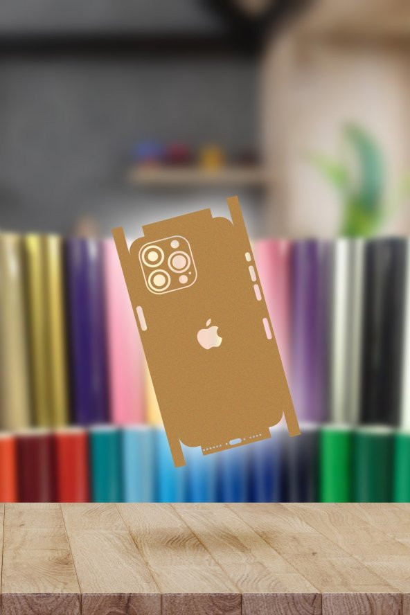 Gold iPhone 14 Pro Max Kaplama Arka Ve Yan Full Kaplayan Koruyucu Body Hydrogel Kaplama - 2
