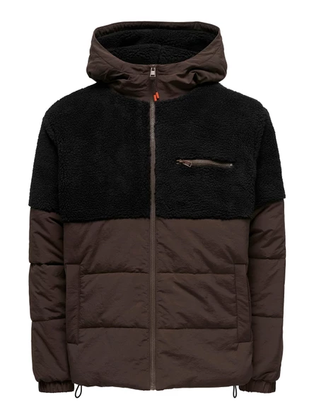 ONLY & SONS Erkek Yarım Peluş Kapüşonlu Mont 22026160