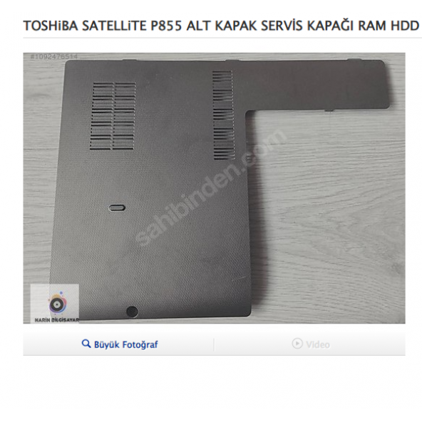 TOSHiBA SATELLiTE P855 ALT KAPAK SERVİS KAPAĞI RAM HDD KAPAK