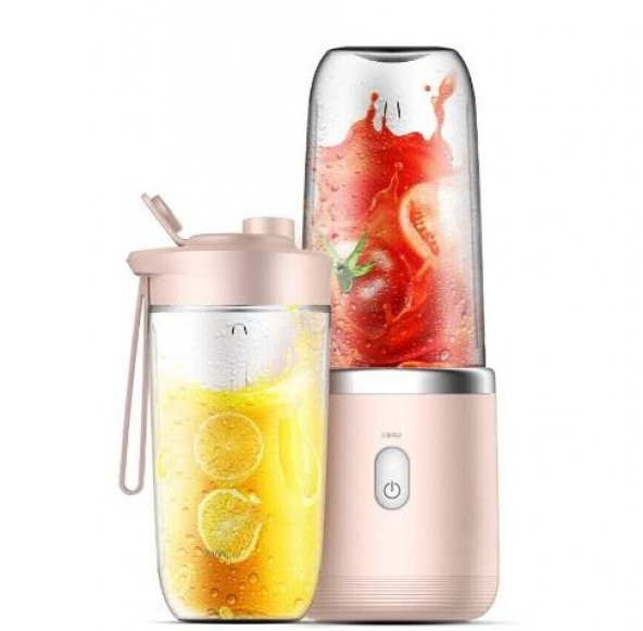 300ml Taşınabilir Şarjlı Meyve Sıkacağı  Blender USB Karıştırıcı/Pembe