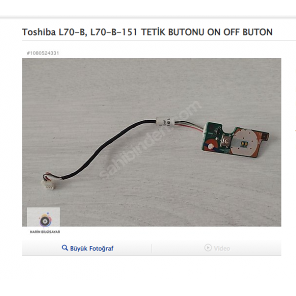 Toshiba L70-B, L70-B-151 POWER TETİK BUTONU