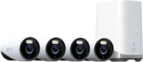 eufy Security eufyCam E330 4 Kamera Kiti, 4K Dış Mekan Güvenlik Kamerası