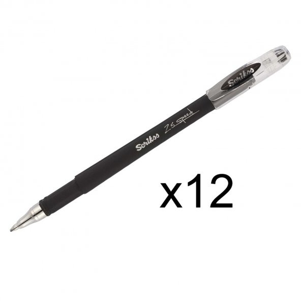 Scrikss Speed Gel Tükenmez Kalem 0.5 Siyah 12 Li - 1