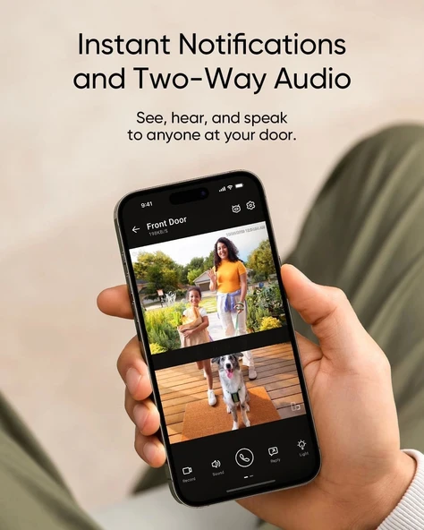eufy Security Görüntülü Kapı Zili E340, Çift Kameralar - 2K Full HD - 2