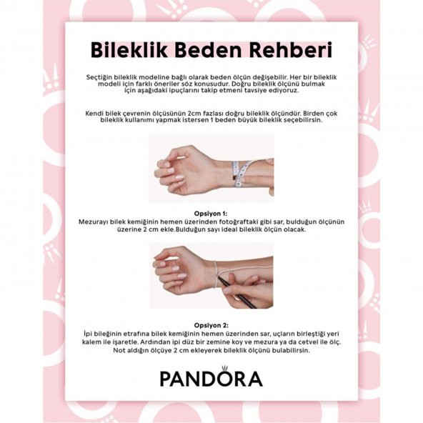 Pandora  591675C01 17cm - Moments Örgülü Deri T-bar Bileklik - 4