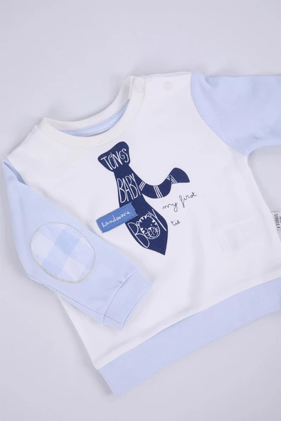 Babyhola %100 Pamuk Erkek Çocuk Alt Üst 2'li Takım Baharlık Mevsimlik 2264 - 9