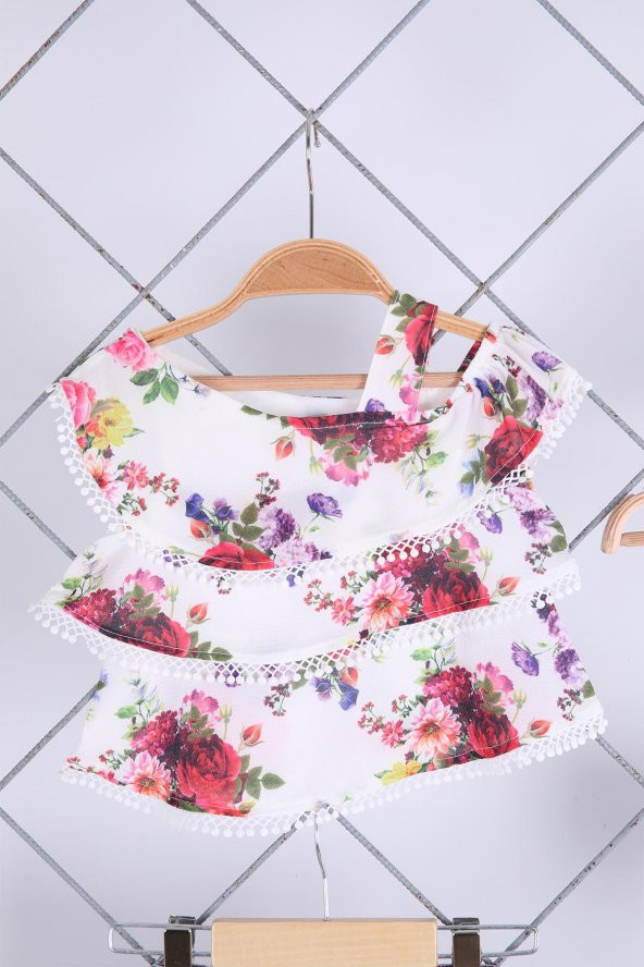 Babyhola Kız Bebek Çocuk Bluz Kapri Çantalı 3'lü Takım 2121 - 2