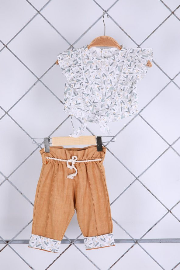 Babyhola Kız Bebek Çocuk Bluz Pantolon Alt Üst Salaş Takım 2'li 21020 - 7