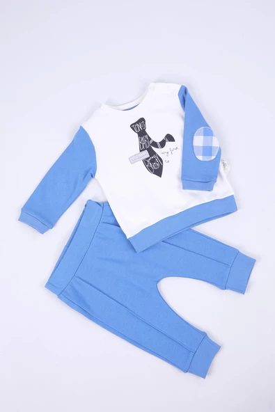 Babyhola %100 Pamuk Erkek Çocuk Alt Üst 2'li Takım Baharlık Mevsimlik 2264