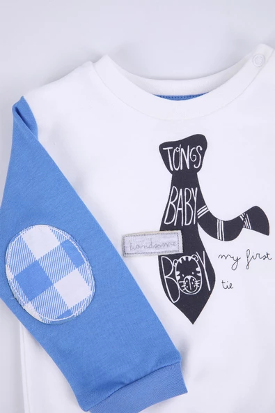 Babyhola %100 Pamuk Erkek Çocuk Alt Üst 2'li Takım Baharlık Mevsimlik 2264 - 4