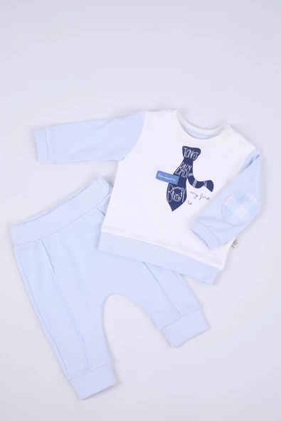 Babyhola %100 Pamuk Erkek Çocuk Alt Üst 2'li Takım Baharlık Mevsimlik 2264 - 7