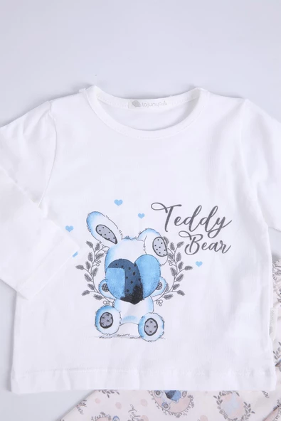 Babyhola %100 Pamuk Kız Erkek Bebek Alt Üst Takım 11529 - 2