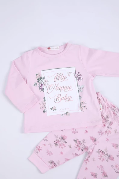 Babyhola %100 Pamuk Kız Bebek Alt Üst Takım 12023 - 6
