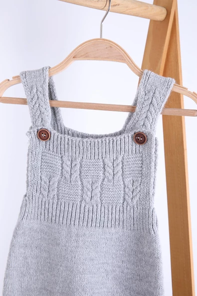 Babyhola %100 Triko Kız Erkek Bebek Çocuk Salopet Hırka 2'li Takım 5801 - 4