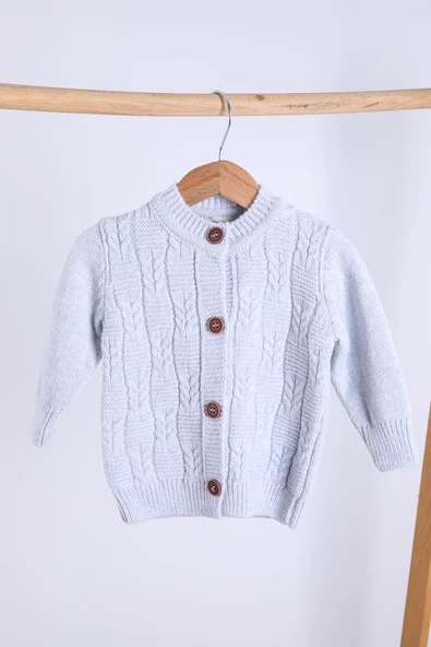 Babyhola %100 Triko Kız Erkek Bebek Çocuk Salopet Hırka 2'li Takım 5801 - 9