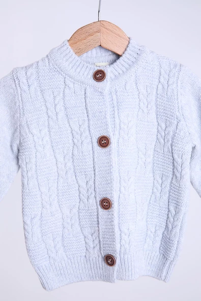 Babyhola %100 Triko Kız Erkek Bebek Çocuk Salopet Hırka 2'li Takım 5801 - 10