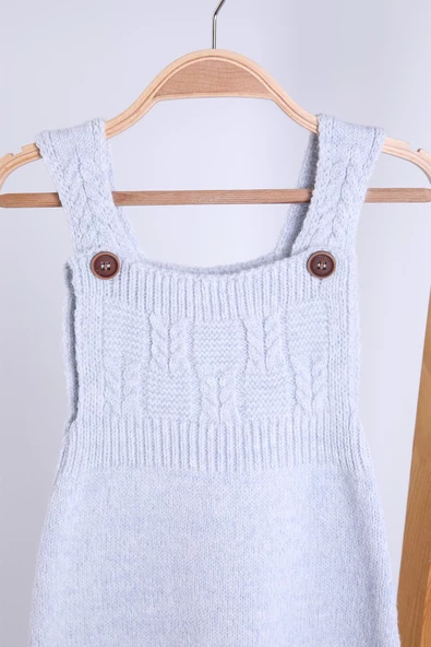 Babyhola %100 Triko Kız Erkek Bebek Çocuk Salopet Hırka 2'li Takım 5801 - 8