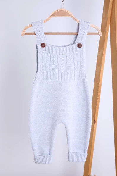 Babyhola %100 Triko Kız Erkek Bebek Çocuk Salopet Hırka 2'li Takım 5801 - 7