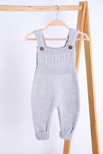 Babyhola %100 Triko Kız Erkek Bebek Çocuk Salopet Hırka 2'li Takım 5801 - 3