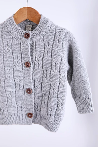 Babyhola %100 Triko Kız Erkek Bebek Çocuk Salopet Hırka 2'li Takım 5801 - 5