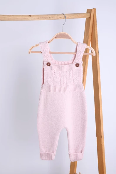 Babyhola %100 Triko Kız Erkek Bebek Çocuk Salopet Hırka 2'li Takım 5801 - 12