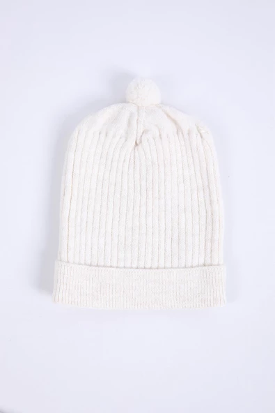 Babyhola %100 Organik Triko Kız Erkek Bebek Çocuk Kazak Pantolon Bereli Alt Üst 3'lü Takım 5804 - 5